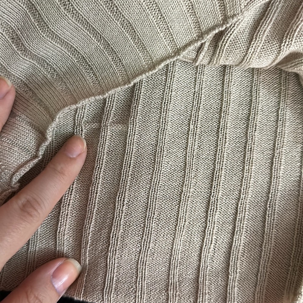 NWT Naadam Cashmere Latte Ribbed Cropped Cardigan Sz. S - Picture 8 of 10